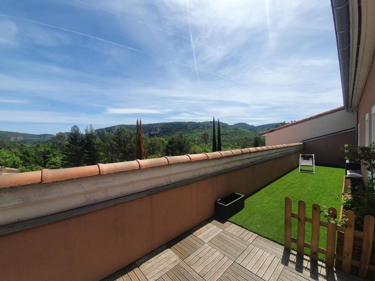 Terrasse 130M2 Panoramique Avec Climatisation Piscine - 3 Chambres Greoux-les-Bains ภายนอก รูปภาพ